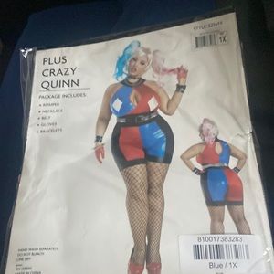 Crazy Quinn costume! Wore once! Everything is included as on package